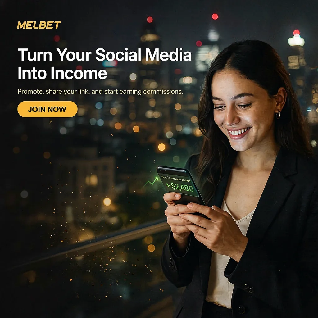 Melbet banner: Turn your social media into income